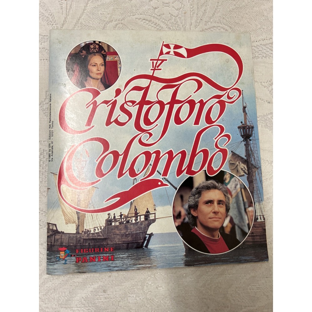 Cristoforo Colombo Figurine Panini Book '85 Italian RAI‎ TV History Incomplete
